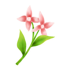 Obraz premium pink flower illustration in watercolor style