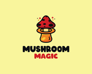 Magic Mushroom Character Logo