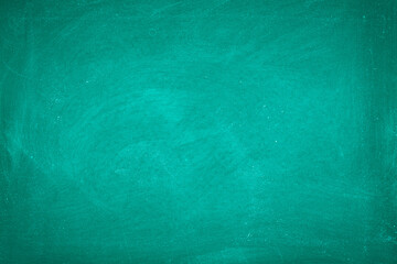Green Chalkboard. Chalk texture school board display for background. chalk traces erased with copy space for add text or graphic design. Backdrop of Education concepts