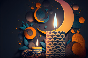 Candles background, world candle day background, illustration for world candle day, beautiful background for world candle day 