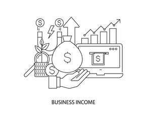 Business income icon vector design