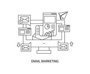 Email marketing icon vector design
