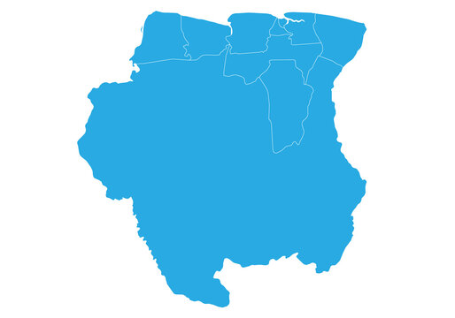 recommend clip art: suriname map. High detailed blue map of suriname on PNG transparent background.