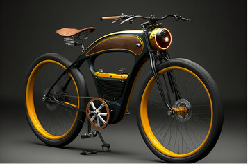 Fototapeta premium Electric bicycle (AI Generated)