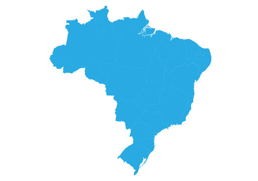 recommend clip art: brazil map. High detailed blue map of brazil on PNG transparent background.
