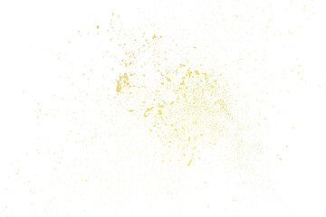 Fototapeta na wymiar Freeze motion of Golden powder explosion