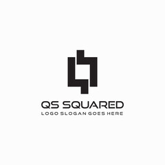 Obraz premium QS Squared logo vector image