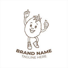 Mascot Baby Cannabis Cartoon Logo