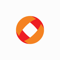 O letter unique logo vector image