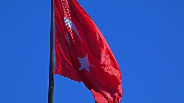 image of waving Turkish flag
