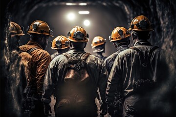 group of mine workers