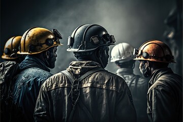 group of mine workers