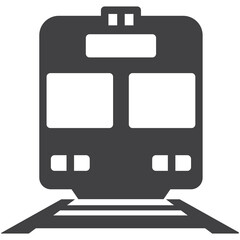 metro train railroad solid icon