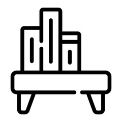 bookshelf line icon