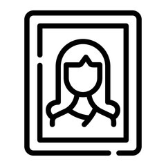 portrait line icon