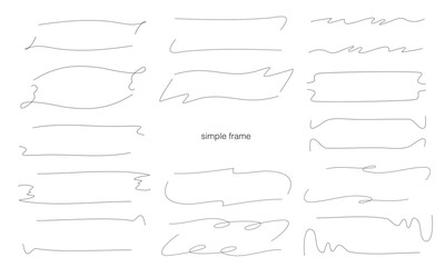 シンプルな手書きフレームセット/タイトル/見出し/ふきだし