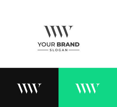 WW letter logo design template elements. Modern abstract digital alphabet letter logo. Vector illustration.