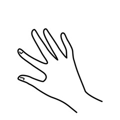 Obraz premium 手 ジェスチャー ピンチ 白黒