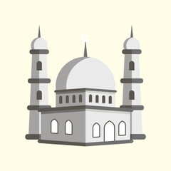 Flat Illustration of Mosque design Vector