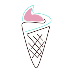 Ice cream icon logo design