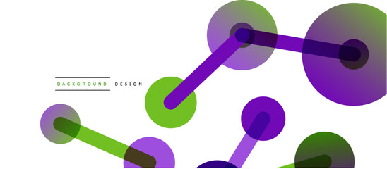 Abstract background. Round dots connected by lines. Trendy techno business template for wallpaper, banner, background or landing