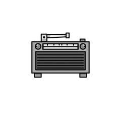radio icon design, a simple icon with an elegant concept, suitable for your collection or business logo
