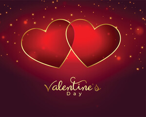 valentine's day shiny sparkle background with lovely hearts
