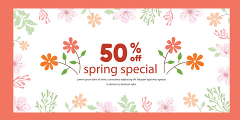 spring sale special vector illustration design