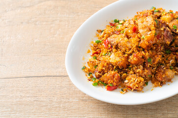 roasted crispy belly pork with salt and chili