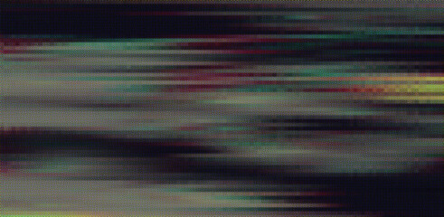 Black and white static noise of a TV screen. Glitched and distorted background.