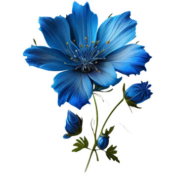 Fototapeta flower daisy blue flax flora blossom bloom petal nature garden floweret floret blue