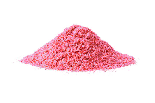 Pink powder isolated on white
