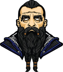  illustration vector graphic of viking head mascot good for logo sport ,t-shirt ,logo