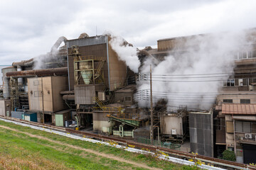 Naklejka premium Industry Factory Manufacturing and environment