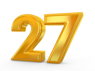 Number 27 Golden 