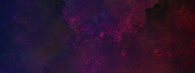 dark blue purple new year celebration background with the effect of red and black coloured mixed combination abstract background, multi-coloured old grunge wall, concrete wall coloured reflection.