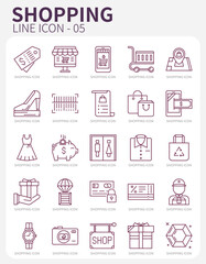 쇼핑 라인 아이콘