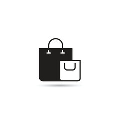 shopping bags icon on white background