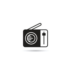 radio icon on white background
