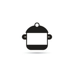 cooking pot icon on white background