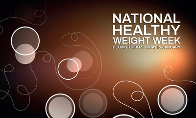 National Healthy Weight Week. Design suitable for greeting card poster and banner