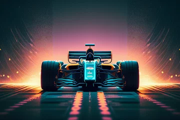 Abwaschbare Fototapete F1 Formula Race Car - Generative Ai