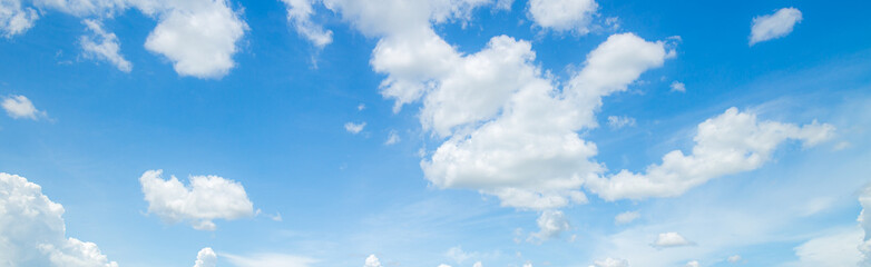 Obraz na płótnie Canvas Clouds and sky,blue sky background with tiny clouds. panorama