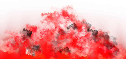 Transparent special effect with red fog