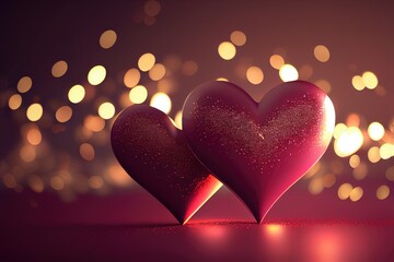 Valentine's Day Valentine Heart Hearts Shape Shaped Love Romantic Red Pink Background Image