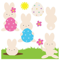 easter bunny and eggs