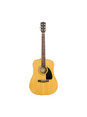 Close up of guitar acoustic body isolated, Musical instrument concept, PNG file