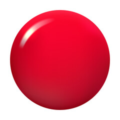 glossy red three-dimensional button
