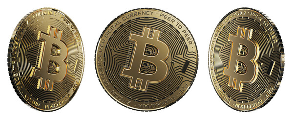 Bitcoin cryptocurrency coin Isolated transparent PNG
