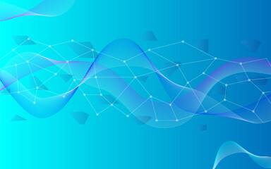 Naklejka premium Technology of the future background design.network data illustration